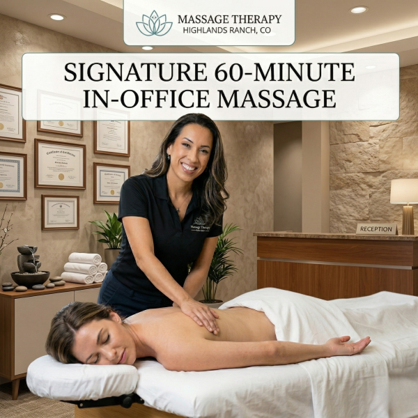 Image of a Massage Therapist smiling for providing Signature Massage Therapy Services in Highlands Ranch, CO at Highlands Ranch Therapeutic Massage